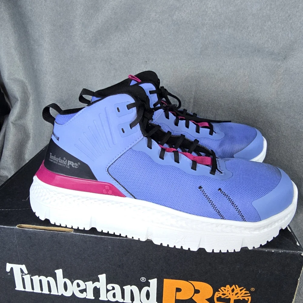 Timberland Pro Setra Womens Size 10 W Blue Composite Toe Safety Work Boots Shoes